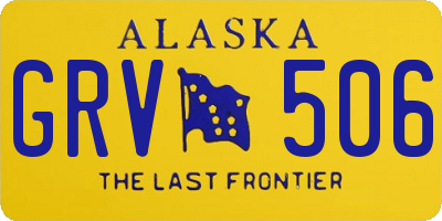 AK license plate GRV506