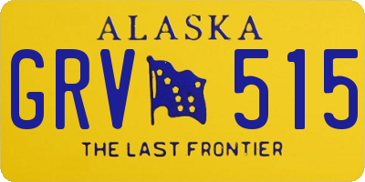 AK license plate GRV515