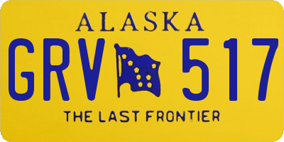 AK license plate GRV517
