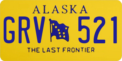 AK license plate GRV521