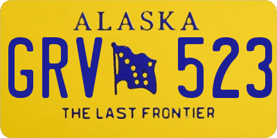 AK license plate GRV523