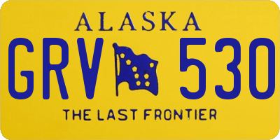 AK license plate GRV530