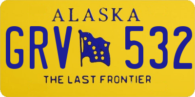 AK license plate GRV532