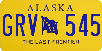 AK license plate GRV545