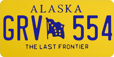 AK license plate GRV554