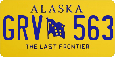 AK license plate GRV563