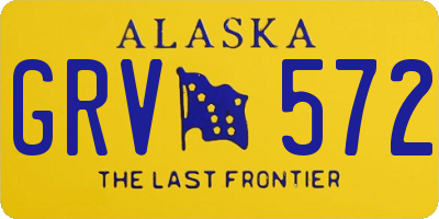 AK license plate GRV572
