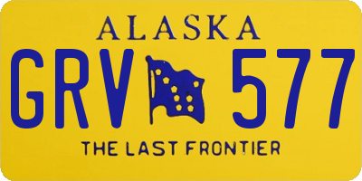 AK license plate GRV577