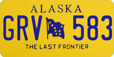 AK license plate GRV583