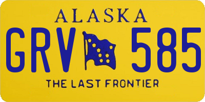 AK license plate GRV585