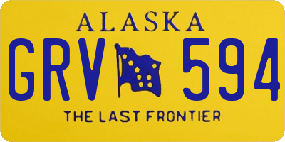 AK license plate GRV594