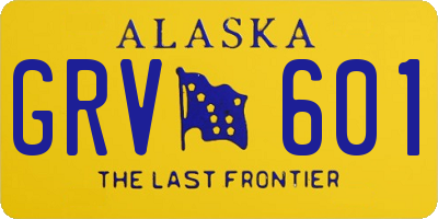 AK license plate GRV601