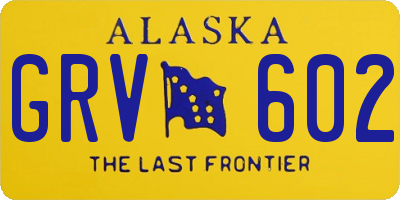 AK license plate GRV602
