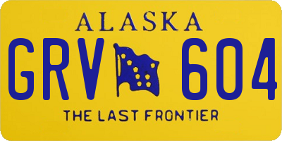 AK license plate GRV604
