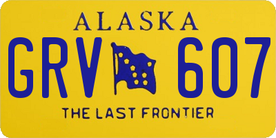 AK license plate GRV607
