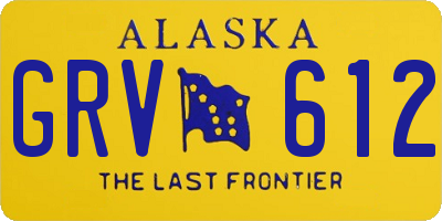 AK license plate GRV612