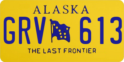 AK license plate GRV613
