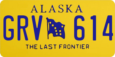 AK license plate GRV614