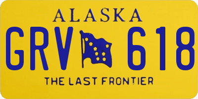 AK license plate GRV618
