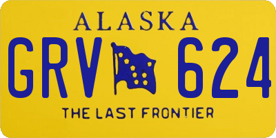 AK license plate GRV624