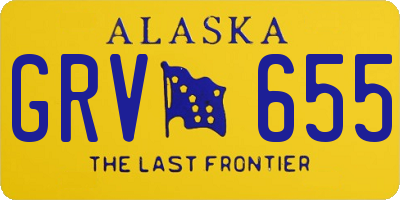 AK license plate GRV655