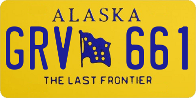 AK license plate GRV661