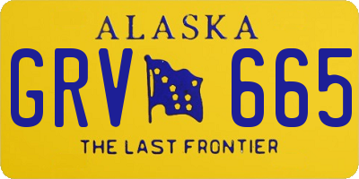 AK license plate GRV665
