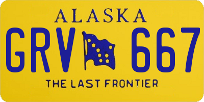 AK license plate GRV667