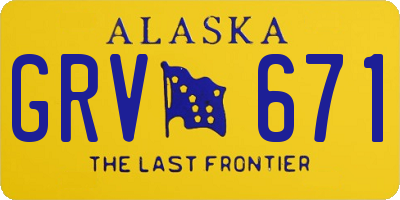 AK license plate GRV671