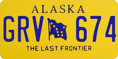 AK license plate GRV674