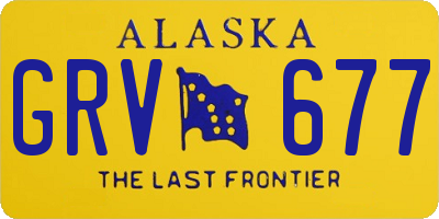 AK license plate GRV677