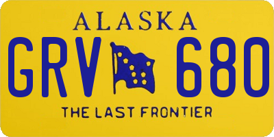 AK license plate GRV680