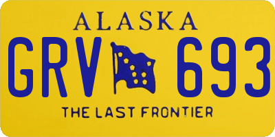 AK license plate GRV693