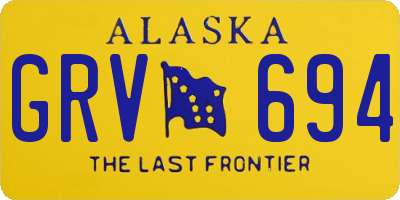 AK license plate GRV694