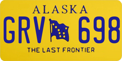 AK license plate GRV698