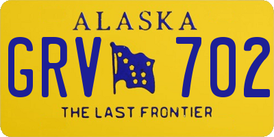 AK license plate GRV702