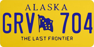 AK license plate GRV704