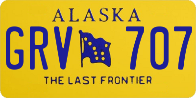 AK license plate GRV707