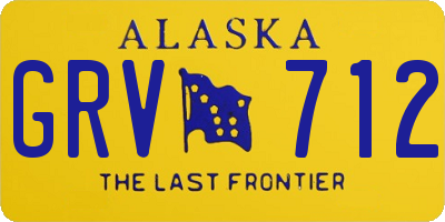 AK license plate GRV712
