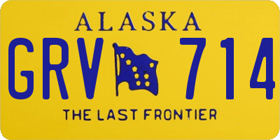 AK license plate GRV714