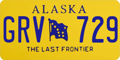 AK license plate GRV729