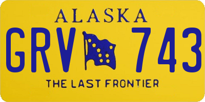 AK license plate GRV743