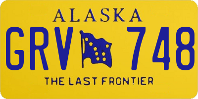 AK license plate GRV748