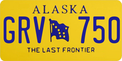 AK license plate GRV750