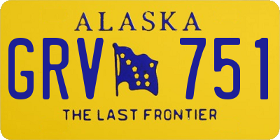 AK license plate GRV751