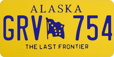 AK license plate GRV754