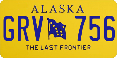 AK license plate GRV756