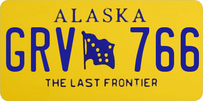 AK license plate GRV766