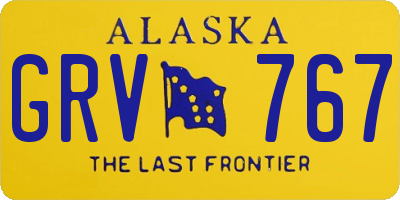 AK license plate GRV767