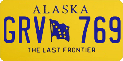 AK license plate GRV769